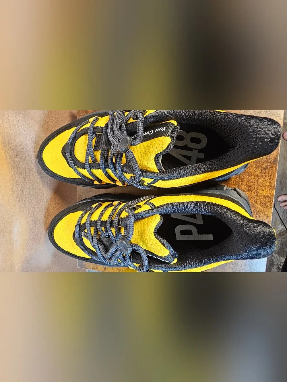 P448 Jackson Vibram Sneakers Yellow Black Chunky Trail Shoes NWT Case